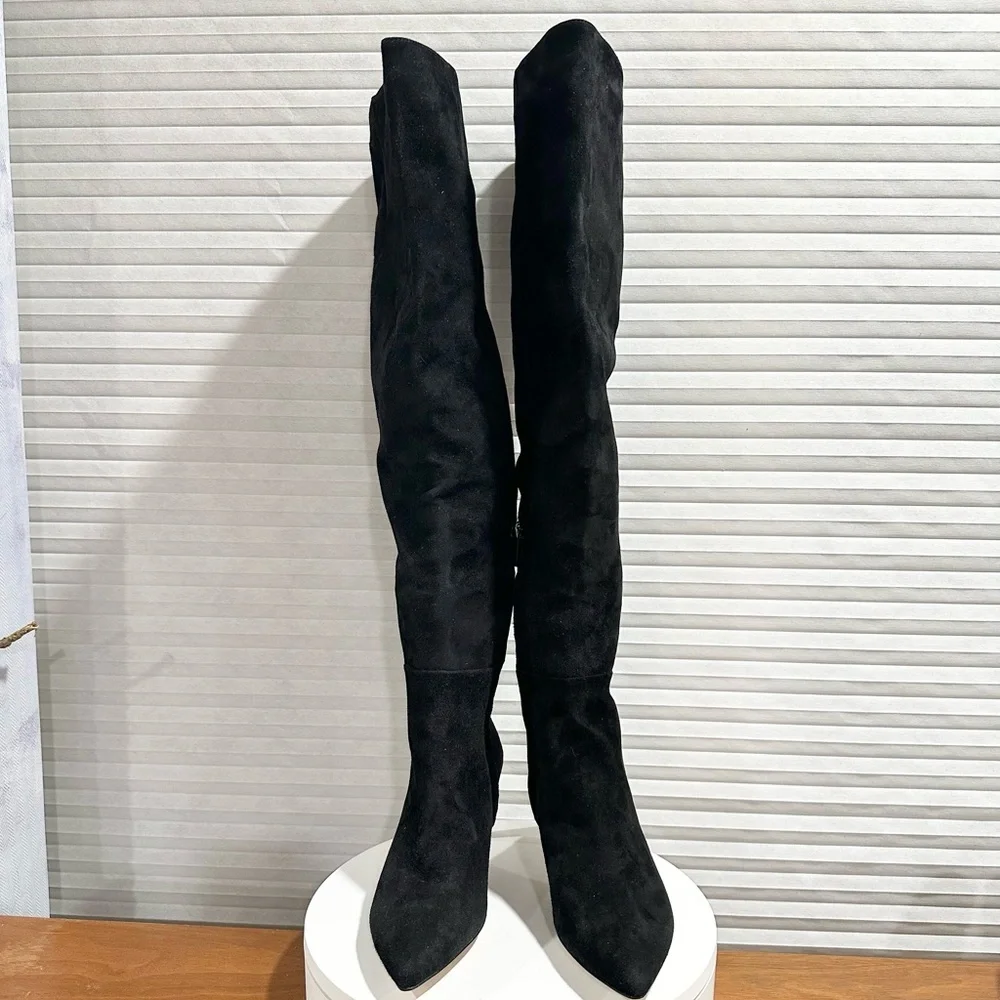 🌸SAM EDELMAN🌸 Ursula Suede Knee High Boots Black Size: 7.5